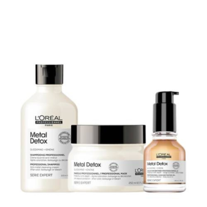 L'ORÉAL METAL DETOX ESSENTIALS TRIO PARA CABELO DANIFICADO