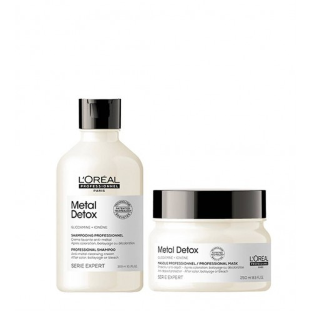 L'ORÉAL METAL DETOX SHAMPOO + MÁSCARA PARA CABELO DANIFICADO
