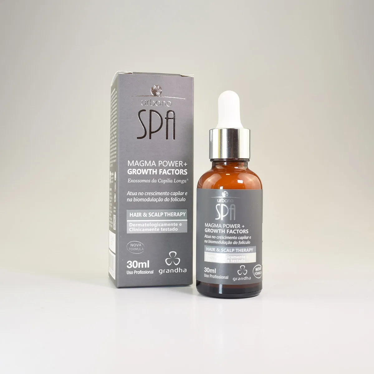 Grandha Urbano Spa Black + Growth Factors Tônico com Fatores de Crescimento Magma Power + 30ml